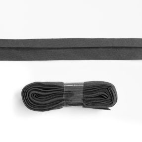 Bias binding cotton - 3 m anthracite