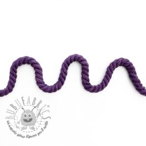 Cordino di cotone ritorto 8 mm purple