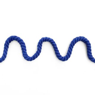 Cotton cord 8 mm cobalt