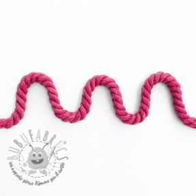 Cordino di cotone ritorto 8 mm fuchsia