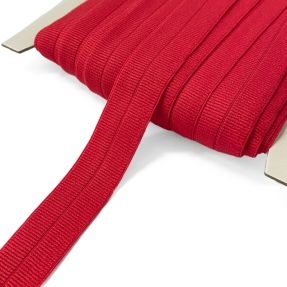 Bias binding elastic matt 20 mm RIB red