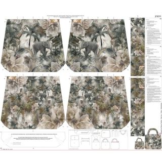 Decoration fabric BAG Jungle panel