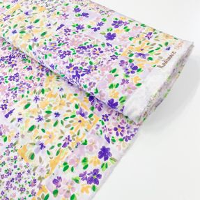 Viscose RADIANCE Patchwork flowers grape digital print