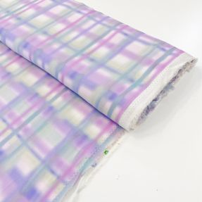 Viscose RADIANCE Check purple digital print