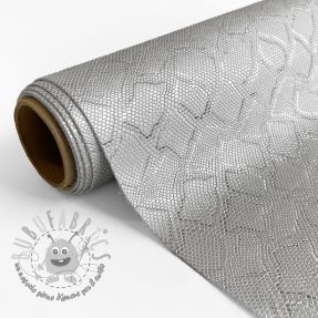 Ecopelle SNAKE blanc argent