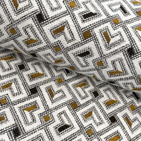 Decoration fabric jacquard Pagne allover jaune