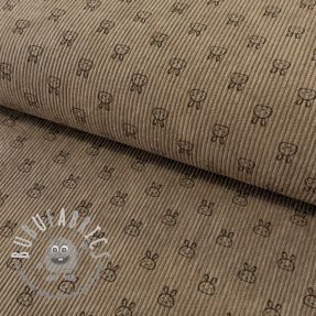 Velluto a coste STRETCH Bunny taupe