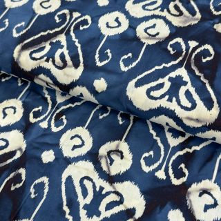 Cotton fabric UNIQUE BATIK design L navy