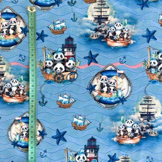 Úplet Sailor Panda Boat digital print