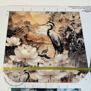 Tessuto decorativo BAG Heron panel