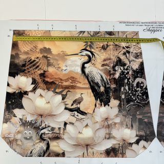 Tessuto decorativo BAG Heron panel