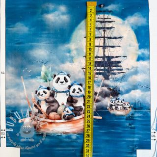 Tessuto decorativo KIDS BACKPACK Sailor Panda PANEL