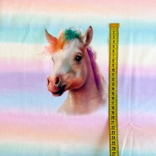 Úplet Unicorn pastel rainbow PANEL digital print