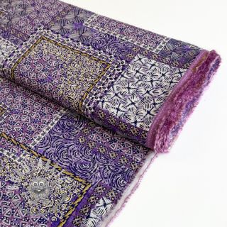 Viscosa RADIANCE Patchwork purple digital print