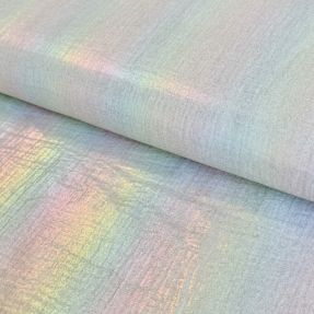 Dvojitá gázovina/mušelín FOIL Rainbow multicolour