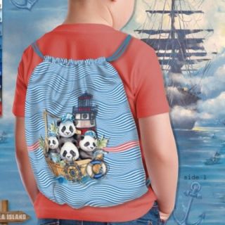 Dekoračná látka KIDS BACKPACK Sailor Panda PANEL