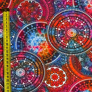 Úplet VISCOSE LYCRA HEAVY Mandala tiles C digital print