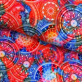 Úplet VISCOSE LYCRA HEAVY Mandala tiles B digital print