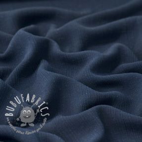 Viscosa con lino CRINCLE navy