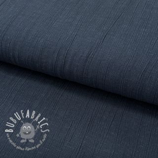 Viscosa con lino CRINCLE navy