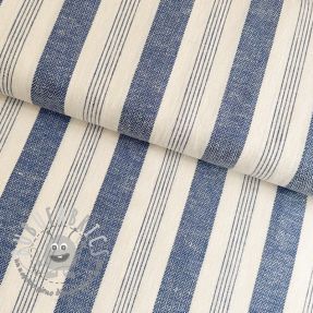 Lino YARN DYED BIG Stripe blue