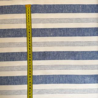 Ľan YARN DYED BIG Stripe blue