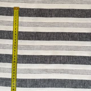 Ľan YARN DYED BIG Stripe black