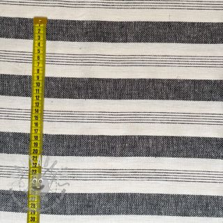 Lino YARN DYED BIG Stripe black