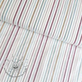 Tessuto di cotone LUREX stripes white