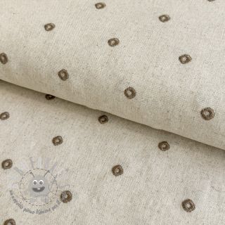 Viscosa con lino Embroidery square sand