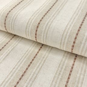 Viskóza s ľanom Stripe brown