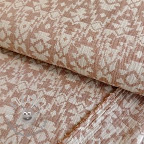 Mussola/Doppia garza JACQUARD Aztec cognac