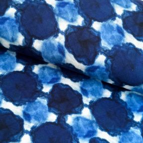 Úplet VISCOSE LYCRA HEAVY Indigo design B digital print