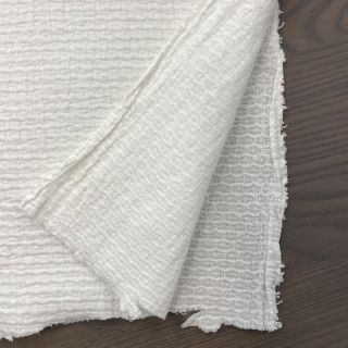 Cotton fabric DOBBY Crinkle off white