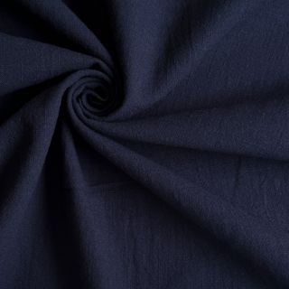 Bavlnená látka s ľanom dark blue