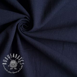 Tessuto di cotone con lino dark blue