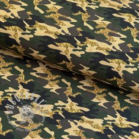 Jersey Shimmering camouflage brown digital print