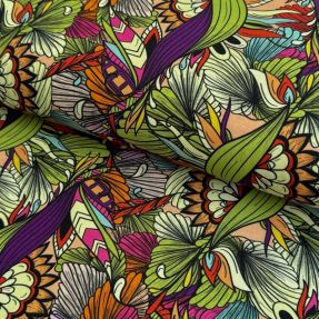 Úplet VISCOSE LYCRA HEAVY Ornamental design B digital print