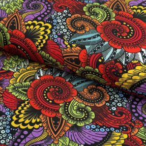 Úplet VISCOSE LYCRA HEAVY Ornamental design A digital print