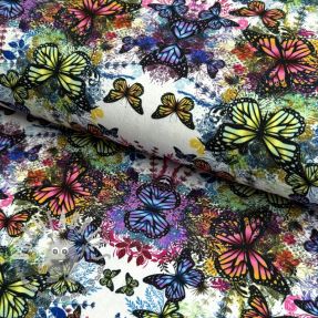 Jersey VISCOSE LYCRA HEAVY Butterflies design A digital print