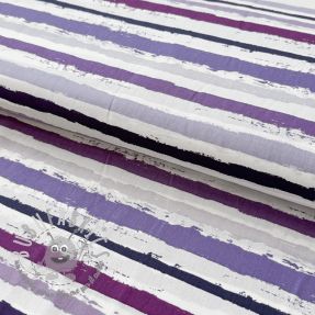 Tessuto di cotone Big stripes Snoozy violet