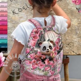 Tessuto decorativo KIDS BACKPACK Sakura Panda PANEL