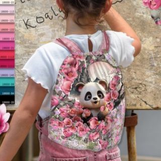 Dekoračná látka KIDS BACKPACK Sakura Panda PANEL