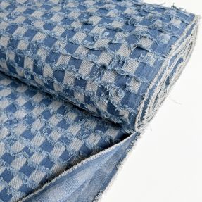 JEANS Check Jacquard BLUE