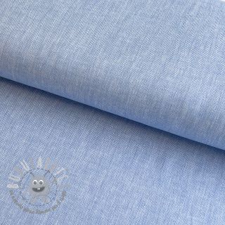 Lino con cotone Fishbone light blue