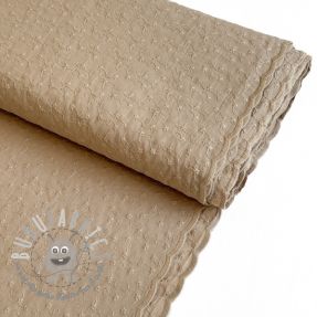 Tessuto di cotone Embroidery 2 side beige