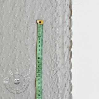 Tessuto di cotone Embroidery 2 side light grey