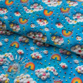 Tessuto di cotone Rainbow design A digital print