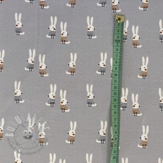 Jersey Bunny buddies grey digital print