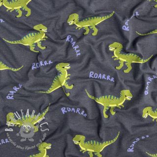 Jersey Dinosaurs indigo melange